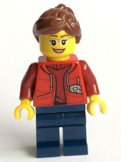 LEGO Minifigure-Deep Sea Submariner Female, Reddish Brown Hair-Town / City / Deep Sea Explorers-CTY565-Creative Brick Builders